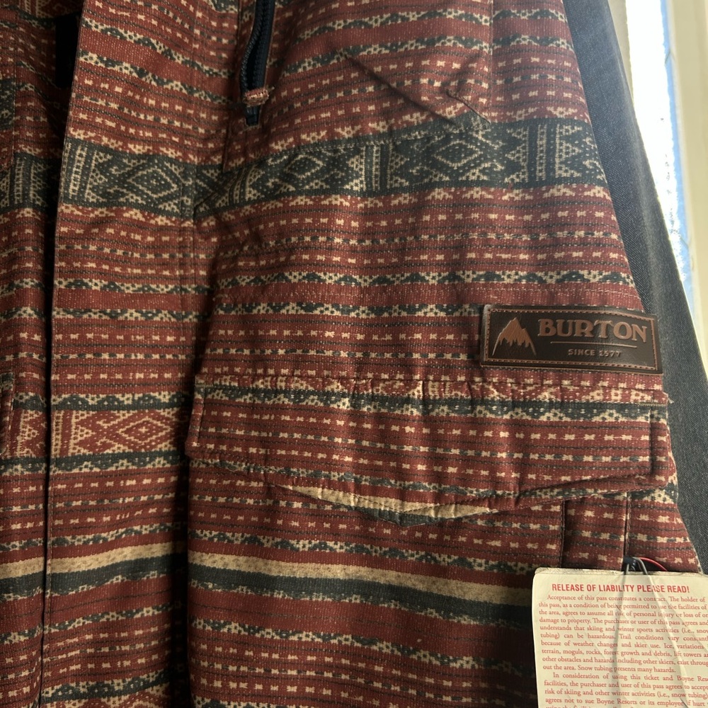 Burton Red And Black Patterned Jacket - image 2
